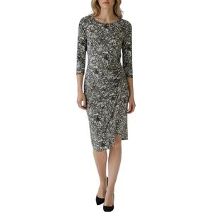 Verse Floral Printed Dress Cream Black Made in USA Size L